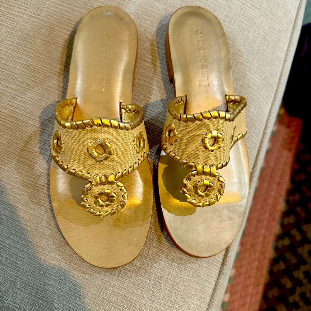 Jack Rogers linen sandals-perfect for summer!